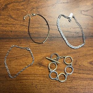 OS | Lot of 4 mixed brand bracelets. AEO and Lucky Brand Jeans